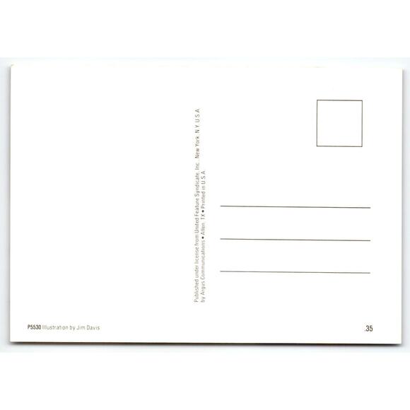 Vintage Garfield Postcard "Build a 2 Car Garage" Series No. 14 of 30,000 Unused - Picture 2 of 2